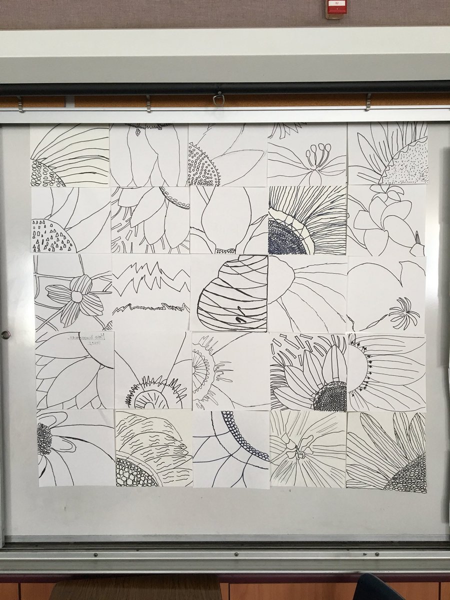 MsOToole32's tweet photo. Mapping our Georgia O’Keefe inspired quilt for the Rio Art Show! https://t.co/o9lDzODZ45