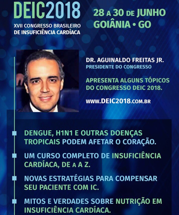 _afreitasjr's tweet photo. Pessoal, menos de 2 meses para o Congresso Brasileiro de Insuficiência Cardíaca que acontecerá em Goiânia. Programação científica bem interessante e feita com carinho por uma equipe muito competente. Acessem 👉🏻 https://t.co/yU9KBQSuSp https://t.co/HxhJ7mqbHo