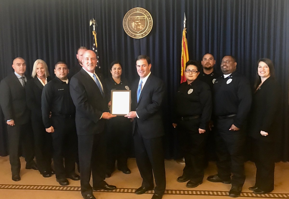 DougDucey's tweet photo. I want to thank everyone at @AZCorrections for all you do to enforce the law and keep Arizonans safe. Arizona appreciates your commitment and hard work.
#ArizonaCorrectionalOfficersWeek https://t.co/pGNoZl97jh