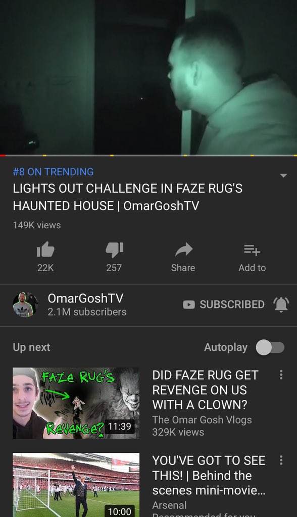 TheGunnerStefan's tweet image. About time congrats to @OmarGoshTV he’s trending on YouTube fair play bro couldn’t think of a better person who deserves it ❤️😘