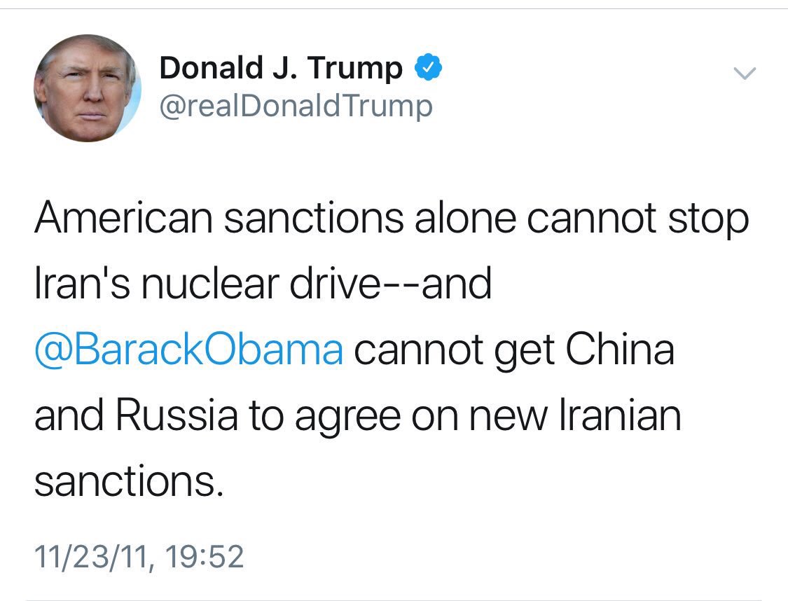 rezahakbari's tweet photo. There is ALWAYS a tweet to negate every Trump decision! #Iran #IranDeal #IranDealDead https://t.co/1Og94i3uzj