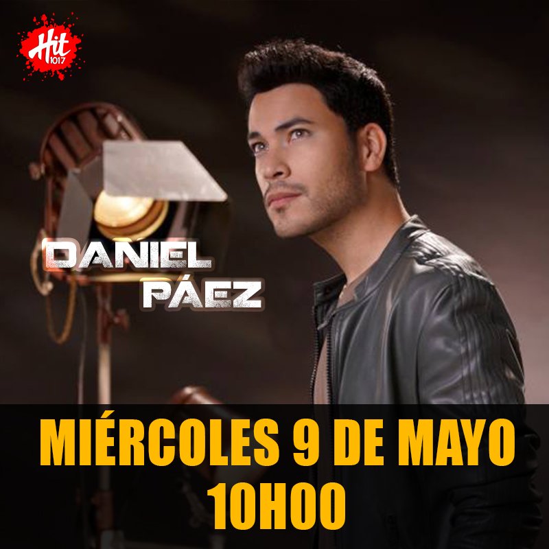Hit_Ecuador's tweet photo. @danielpaezmusic #Daniel_Páez visitará nuestra cabina #Hit para presentar su nuevo trabajo musical
#Hit_Ecuador https://t.co/58b64uxosP