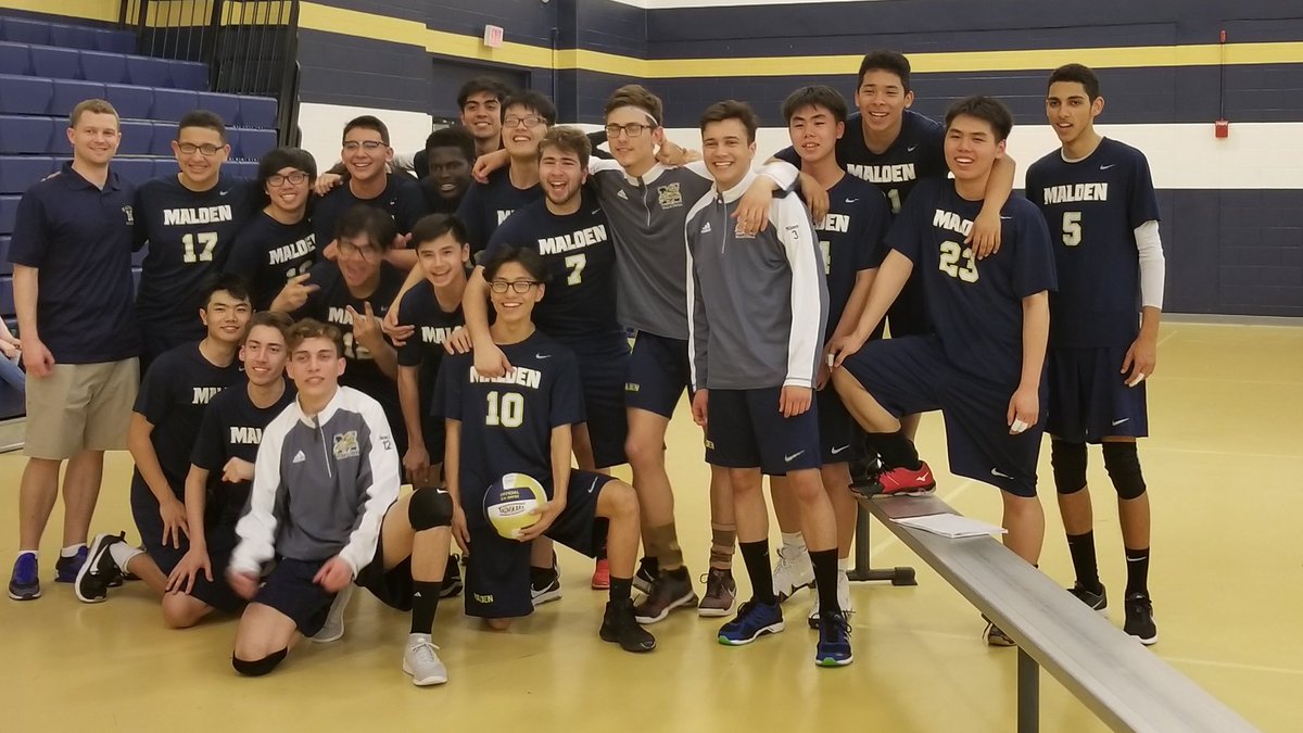 MaldenHS_Sports's tweet photo. Boys Volleyball qualify for the state tournament defeating Presentation of Mary at home 3-0! Programs first state tournament bid! Congrats Boys! @NewsMaldenMA @MaldenPublic @MayorOfMalden @CjMastrangelo https://t.co/At77xQdQSt
