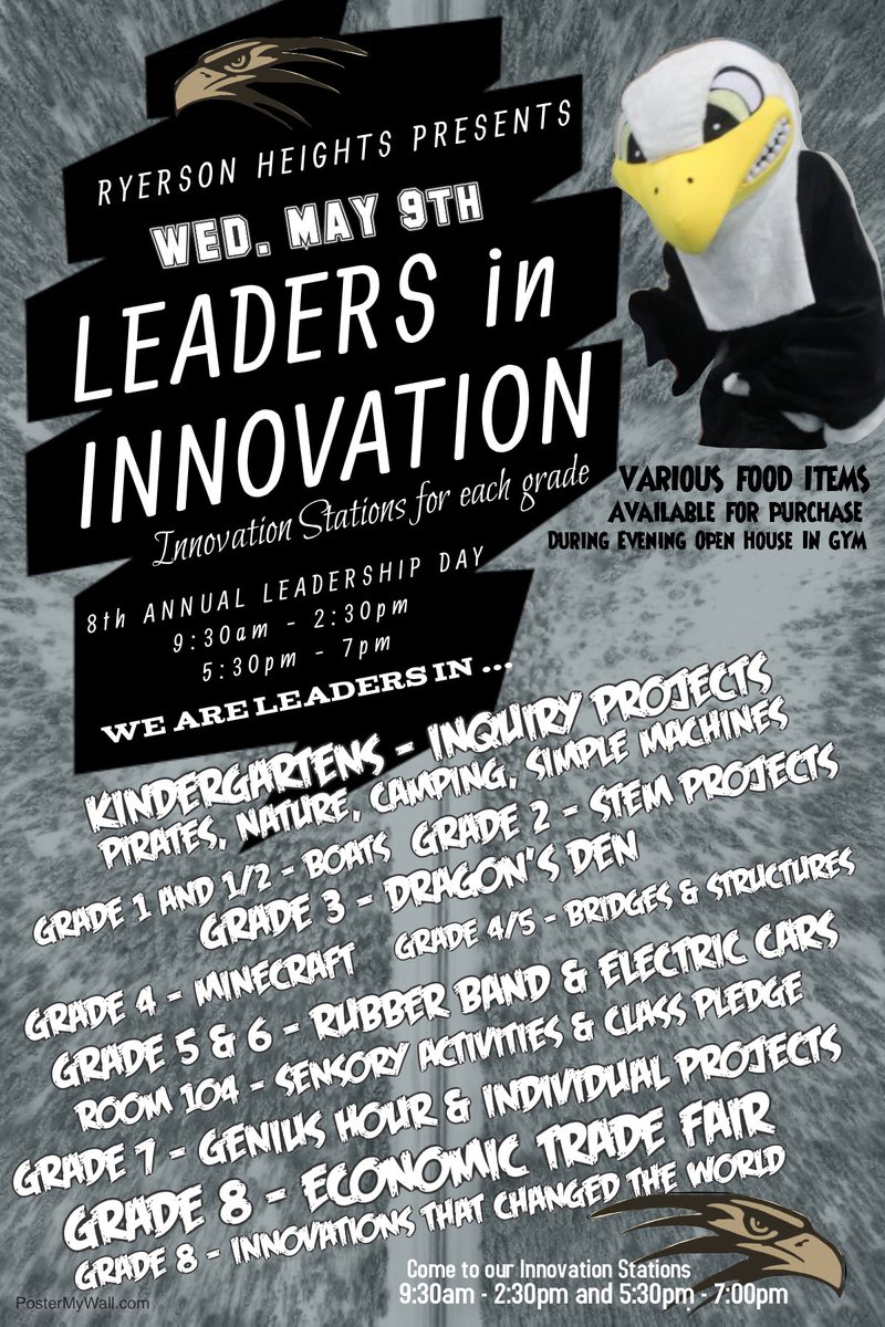 MsMarsh81's tweet photo. Big Day tomorrow!!! @RyersonHeights Leadership Day! Join us tomorrow to witness a school full of INNOVATION! Especially looking forward to the launch of 23 new businesses at the 2nd Annual Economic Trade Fair! @vanleeli @GEDSB #entrepreneurs #leadership #tradefair #innovation https://t.co/0LVd6pgF3o