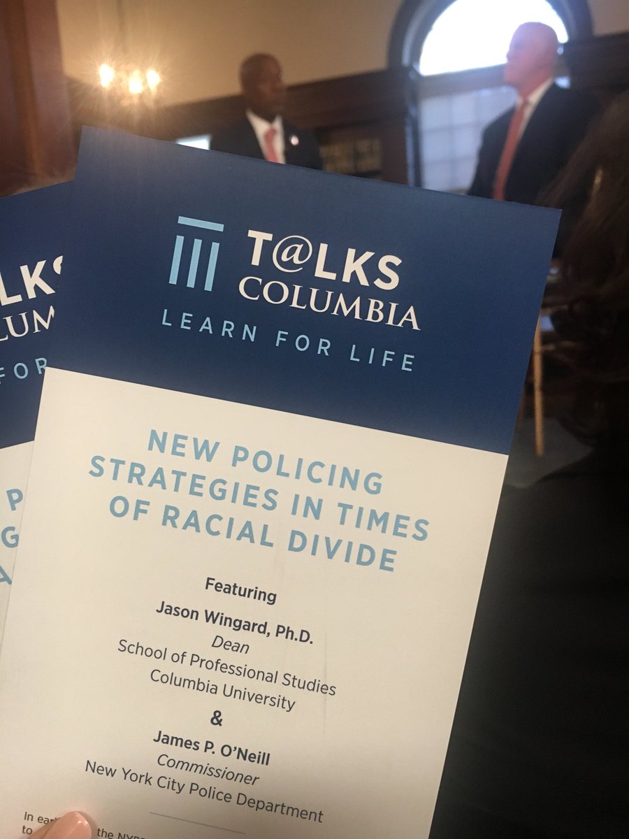 Tatum_Thomas_'s tweet photo. NYC’s New Policing Strategies...hearing it first hand @Columbia_SPS #talksatcolumbia https://t.co/CHlxbTlTjx