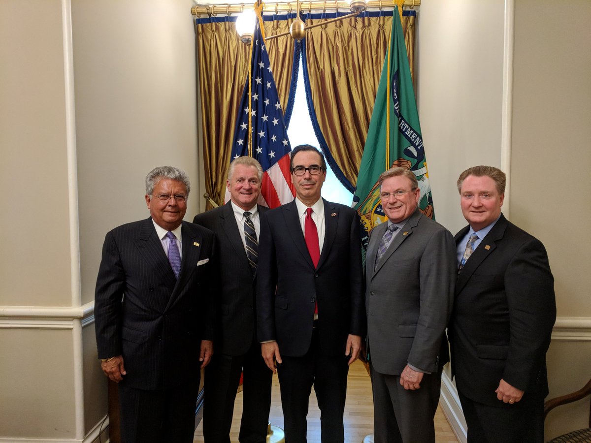 NAHB's Senior Officers including current 1st Vice Chairman, Greg Ugalde, in 2006 met with the Secretary of the Treasury, John W. Snow, at T&amp;M Homes Headquarters in Torrington, CT.  Also, in 2018 he recently met with Secretary of the Treasury, Steven Mnuchin, in Washington, DC.
