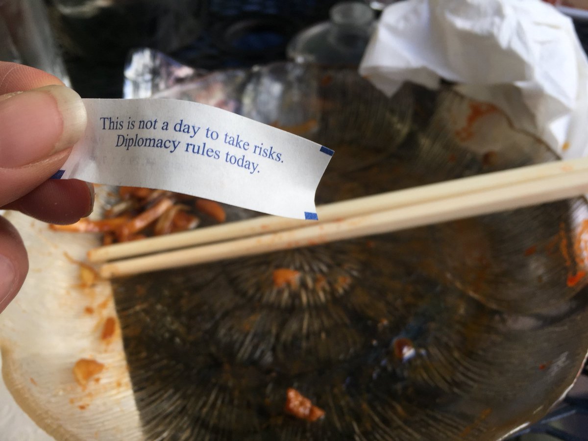 AliceOllstein's tweet photo. Awkward fortune cookie for today’s news 😬 #RIPirandeal https://t.co/B9Fdcg1EU6