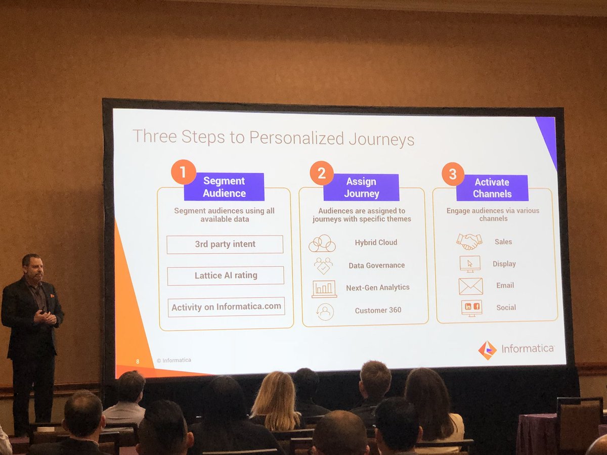 <a href="/Informatica/">Informatica</a> speaking now in Surf Room B about the three steps to a personalized journey #ABM #SDsummit