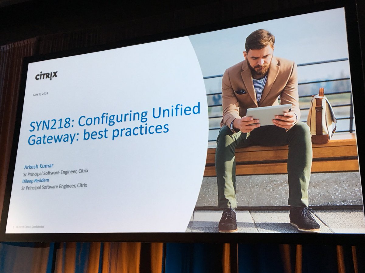 jsbodynmind's tweet image. Preparing to soak in some knowledge! #CitrixSynergy #CitrixNetworking #Citrix #NetScaler Unified Gateway best practices
