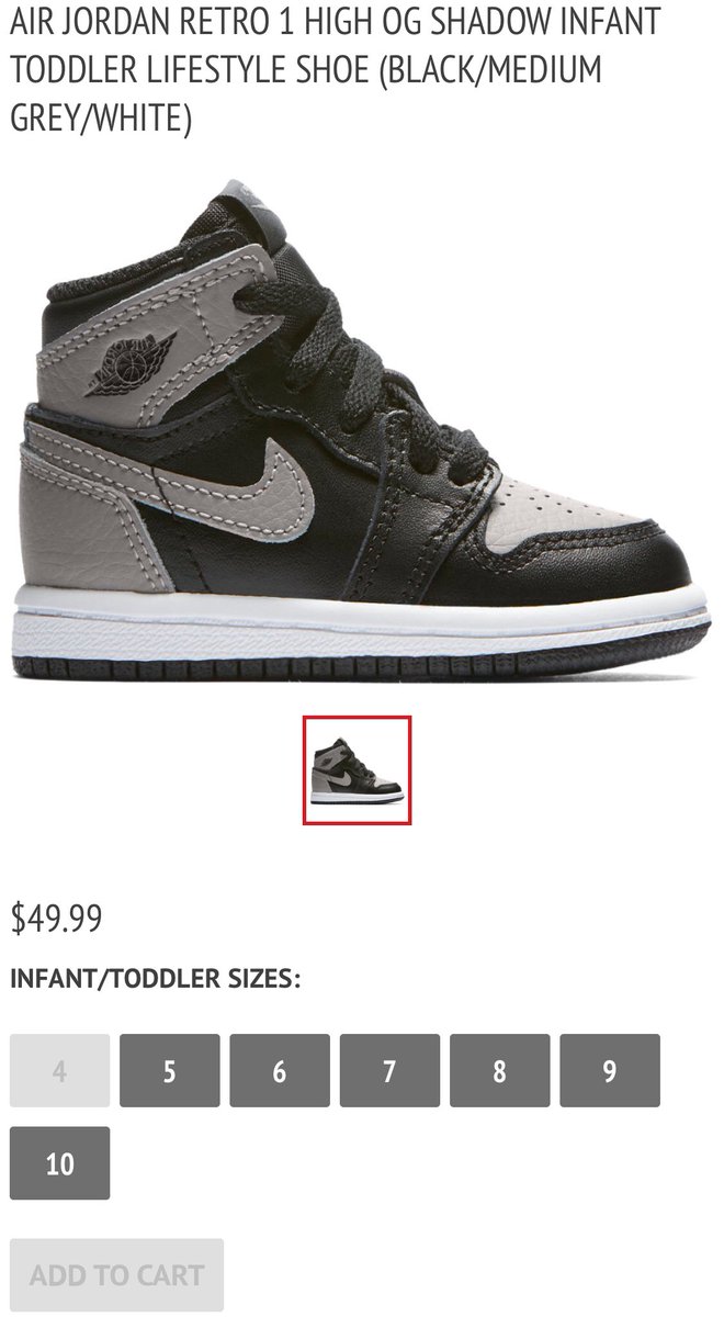 jordan 1 shadow toddler