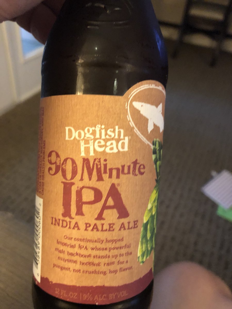 After a another day at Disney, this is my yoga. Thanks <a href="/dogfishbeer/">Dogfish Head Brewery</a> this is delicious...I hope the next three deliver the same remedy. 90 Minute IPA is my new “session”