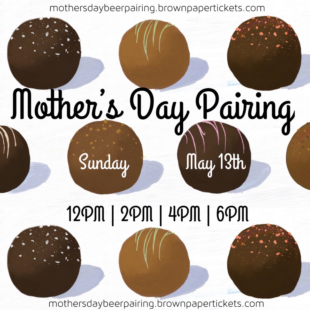 Mother's Day we're partnering with Godiva Chocolates Arden Fair for a beer and chocolate truffle pairing - four 4-ounce beers and five Godiva truffles. Buy tickets: m.bpt.me/event/3404036