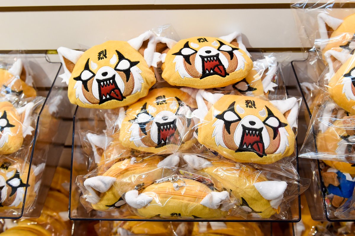 aggretsuko's tweet photo. So much rad merch to choose from at the #DENOFRAGE!!!! Don't miss out, take a visit to @sanriojapanesevillage!!! #Aggretsuko #LosAngeles https://t.co/EmSGUAwquu