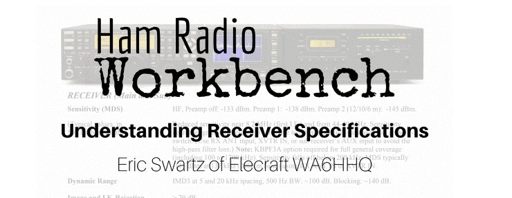 Gain a better understanding of RF receiver performance specifications on Ham Radio Workbench.  Eric introduces common receiver specs such as sensitivity, noise floor, Dynamic Range, and much more.  Check it out here: hamradioworkbench.com/hrwb049-unders…
