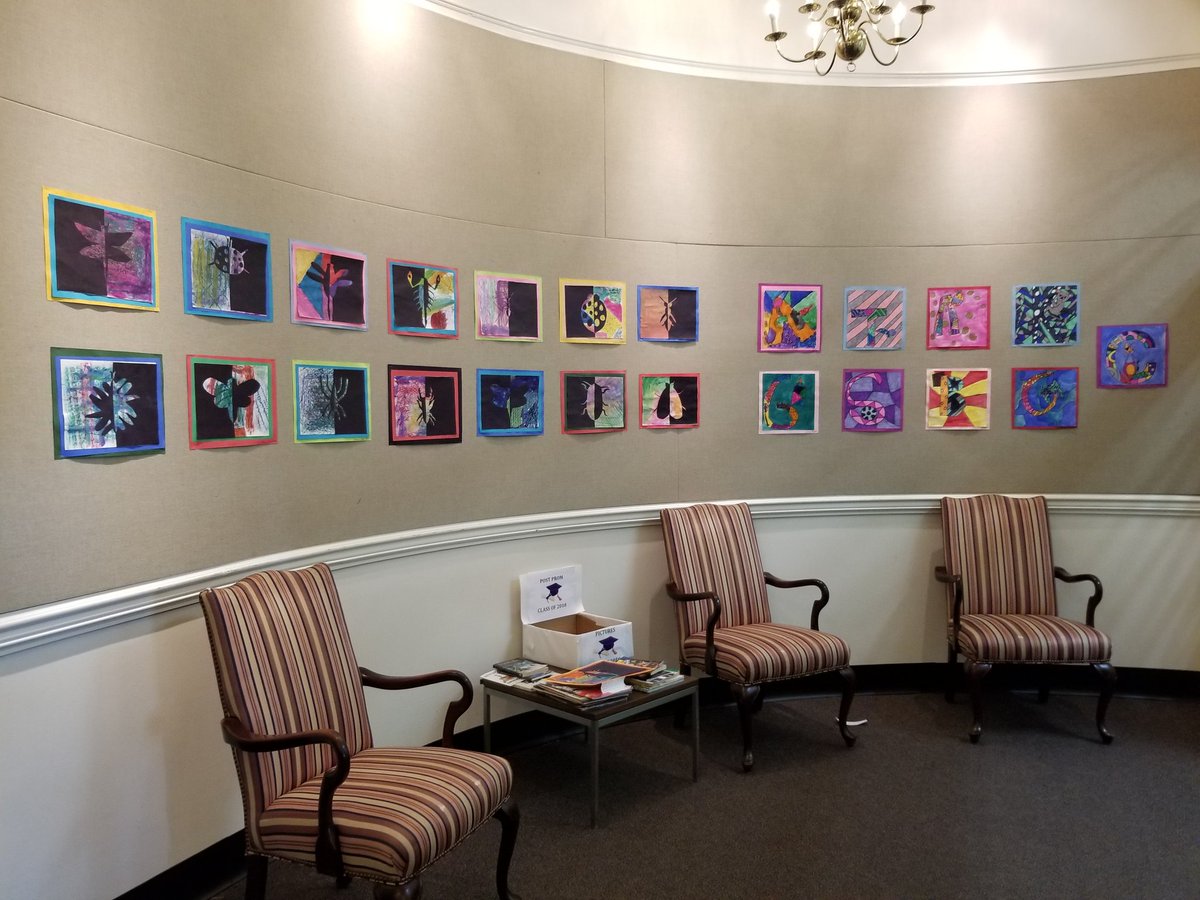 MsGallagherWES's tweet photo. WES has made it to the administration building! Come out and visit amazing student work at the Radnor Administration Building! They're hung up until June 8th! #artmatters #wes #wesart #wayne #rtsd @RadnorTSD @WayneElementary https://t.co/yTP4tARf76