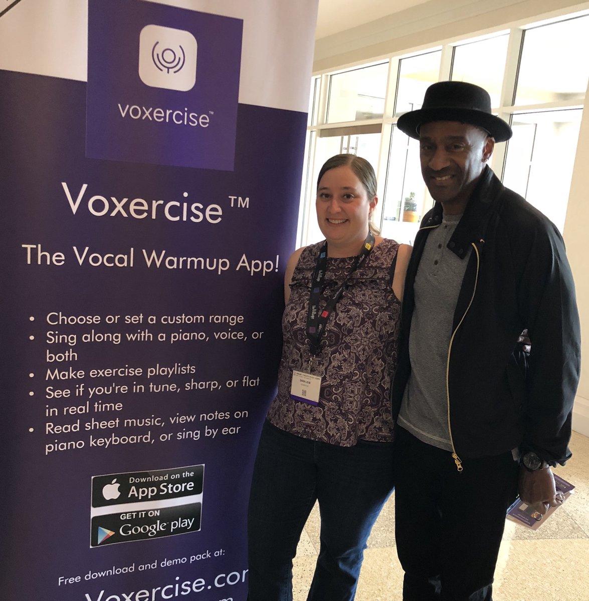 So cool to have <a href="/marcusmiller959/">Marcus Miller</a> stop by the <a href="/voxercise/">Voxercise! Vocal Warmup App!</a> booth at the #ascapexpo! #Bass #Voxercise