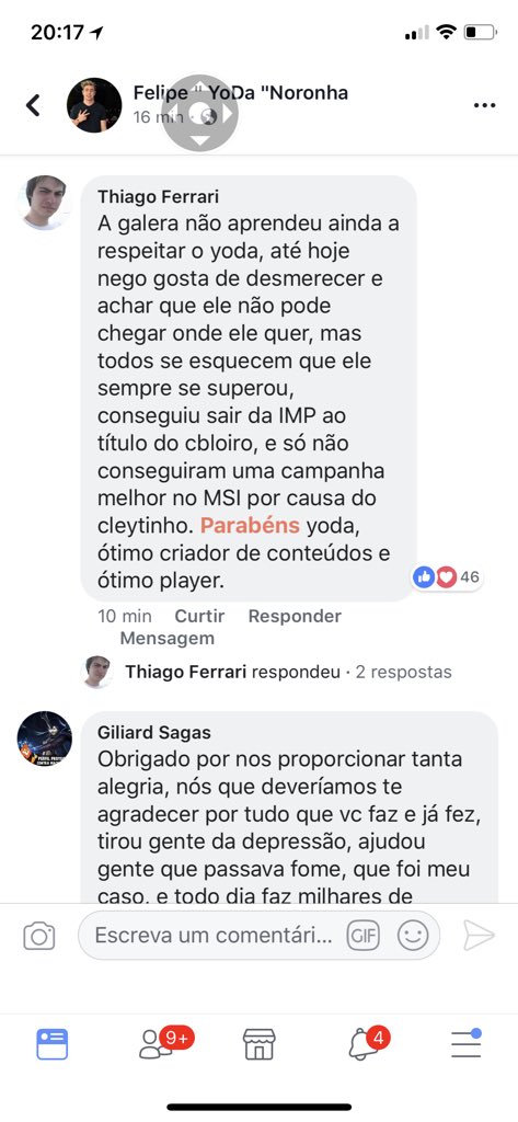 Ler esse tipo de comentário é gratificante dms! Obrigado a você que me respeita e entende a diferença do YoDa streamer do YoDa Jogador/empresário.
Espero evoluir ainda mais junto com o cenário