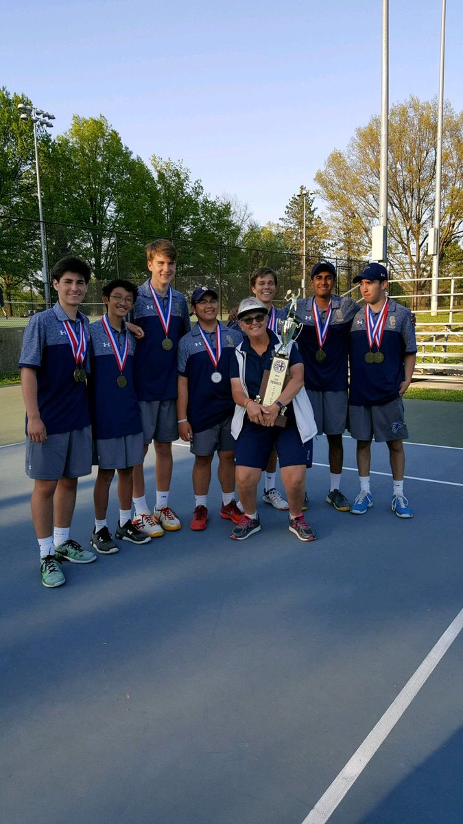 OLGCHS's tweet photo. The boys GC tennis team just won their first WCAC Championship since 2001. Congrats boys!! https://t.co/y1tNofT7zd