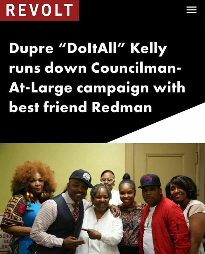 CDonovanInc's tweet photo. Pls RT People are saying Dupre dropped out because they are against Hip Hop in office. FALSE Vote Dupre "DoItAll" Kelly TODAY. Box B5 for Councilman At Large for Newark New Jersey. Vote for Change in Newark, Polls close 8pm #DoItAllForNewark https://t.co/x5RAMCfM6o