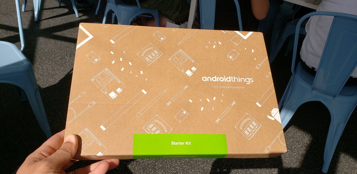 ndhunay's tweet photo. Got a free #AndroidThings development/starter kit at #GoogleIO. Thanks @Google I appreciate the gift.

Now I need to decide what I'm going to build... 

#MakeGoodThings #IoT #Android #io2018 https://t.co/rgkglf1WAH
