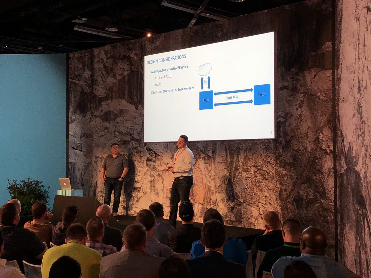 Drbaumann72's tweet photo. Awesome session with Craig Harmel and Steve Noel discussing Citrix App Layering and Active Active Data Centers SYN717 at Citrix Synergy #CitrixSynergy https://t.co/UMf5wYYURS