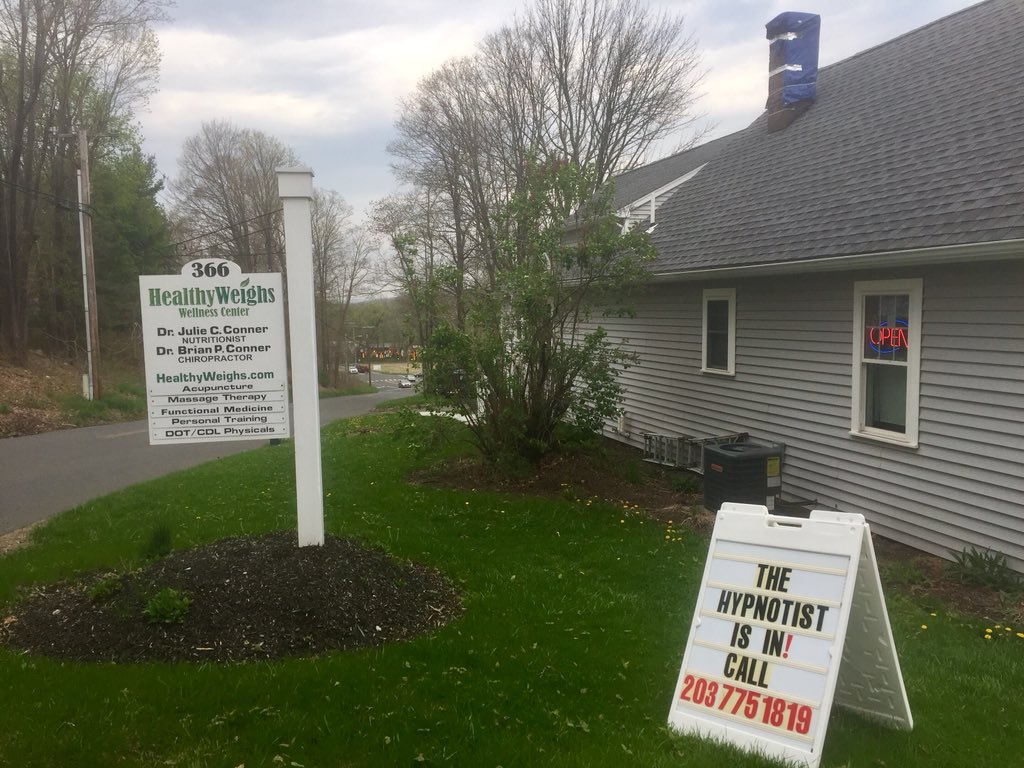 HypnosisHaven's tweet photo. It’s been a great start at sHealthy Weighs. Seeing clients to help #motivate them for #weightloss #smoking #nutrition #exercise #selfconfidence and lots of interesting #MindBodyspirit #MindBodyConnection ailments. Check up out! We’re in #BrookfieldCT https://t.co/v8rCVGE1By