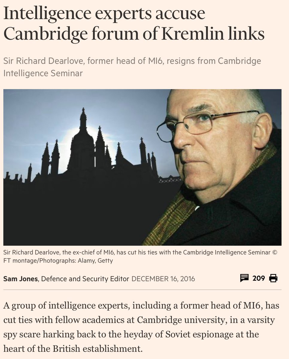 DR STEFAN HALPER• Cambridge Fellow• Set up "Cambridge Intelligence Forum" with SIR RICHARD DEARLOVE (quit due to "Russian influence”:  https://www.ft.com/content/d43cd586-c396-11e6-9bca-2b93a6856354)• CIA Father-in-Law (RAY KLINE)• Various roles at White House, DOJ• Supported HILARY:  https://sputniknews.com/politics/201611031047032702-clinton-us-uk-cooperation/