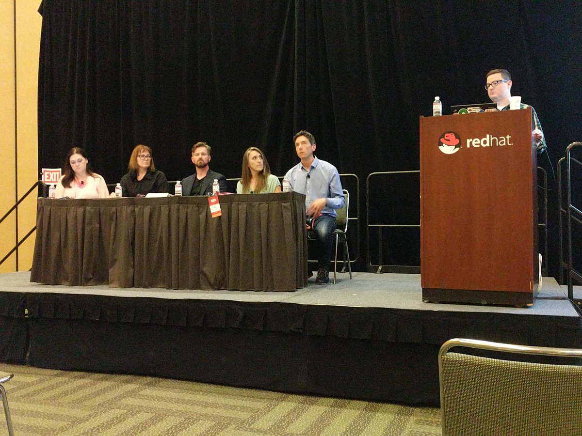 allisonsm7's tweet image. &quot;Lower the stakes to remove some of the fear of vulnerability. Not everything needs to be a career-limiting move.&quot; @samfw #TheOpenOrg #RHSummit