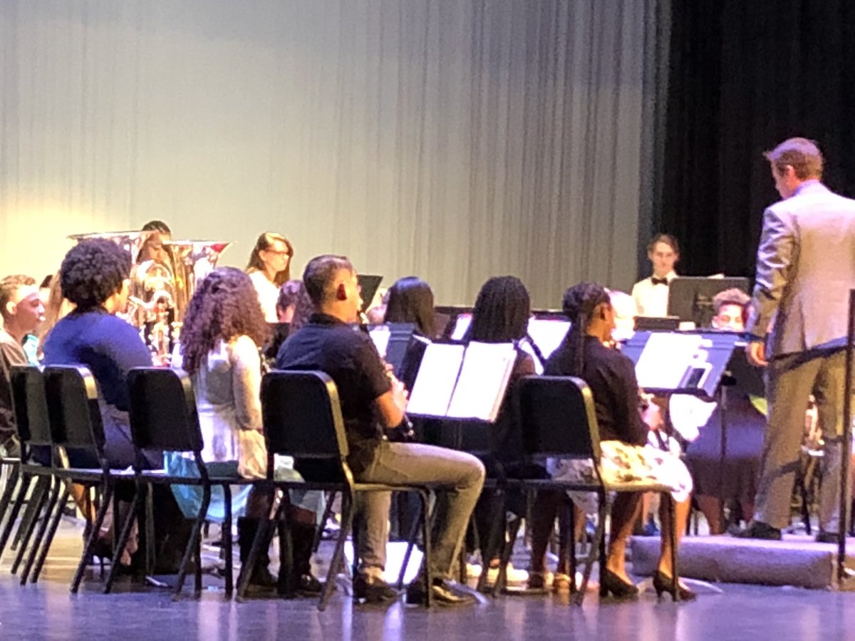 sherrillmoraven's tweet photo. HMS Spring Band Concert showcased their talented students directed by Mark Whitfield. #greatparentsupport #theartsmakeadifference
#hmstrojans https://t.co/9wPuBZJ0Jg