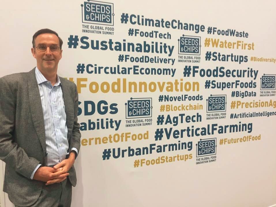 Milan, Italy-Seeds &amp; Chips conf. starting conversation re:Regenerative Ag &amp; healthy soils. Was on farming panel w/ Bayer VP of Innovation-entertaining w/good moderator from Politico.com. Europe's ahead in ORGANICS yet behind in Regen Ag/soil health link to oceans.