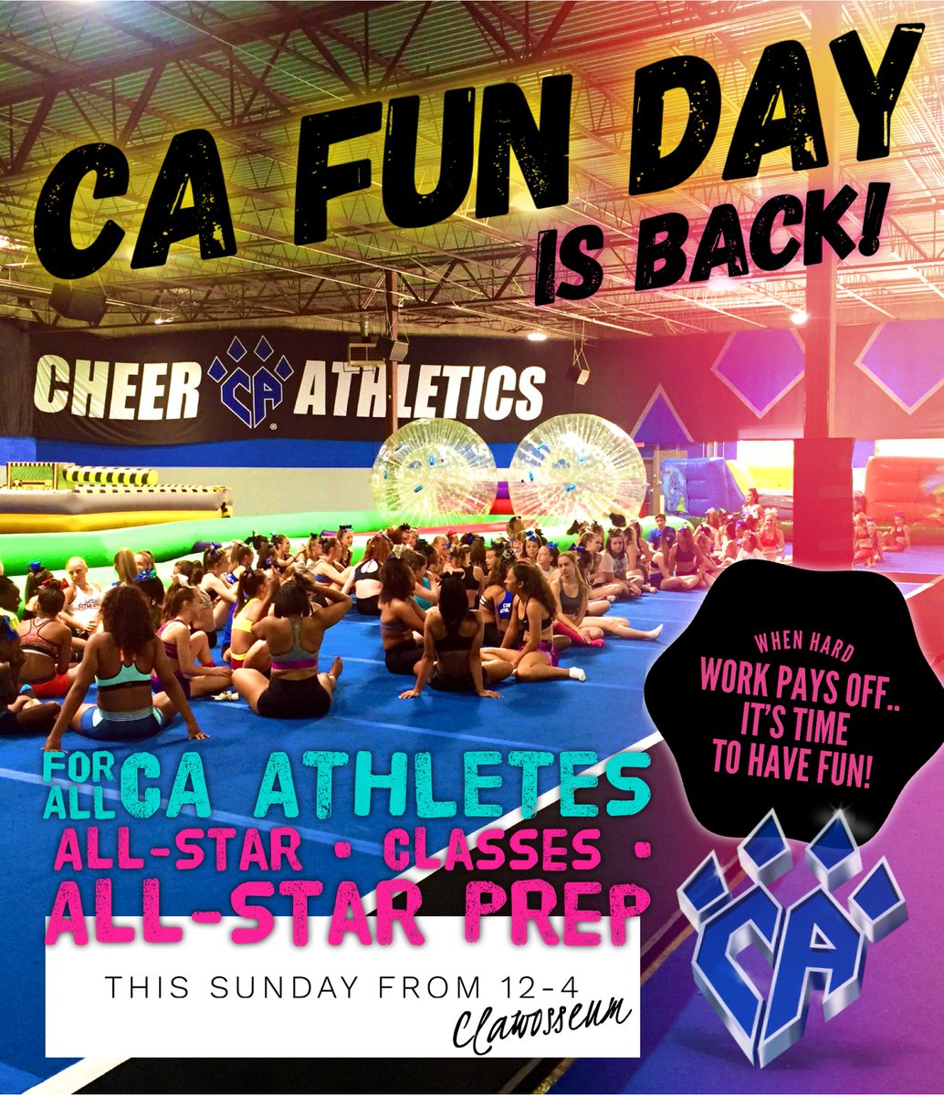What better way to celebrate the success of our 2nd season then with a little FUN! CA FUNday is this Sunday from 12pm-4pm! 😻😻😻 #caFUNday #theworkisworthit #TheRISE #g3fca2a #clawosseum
