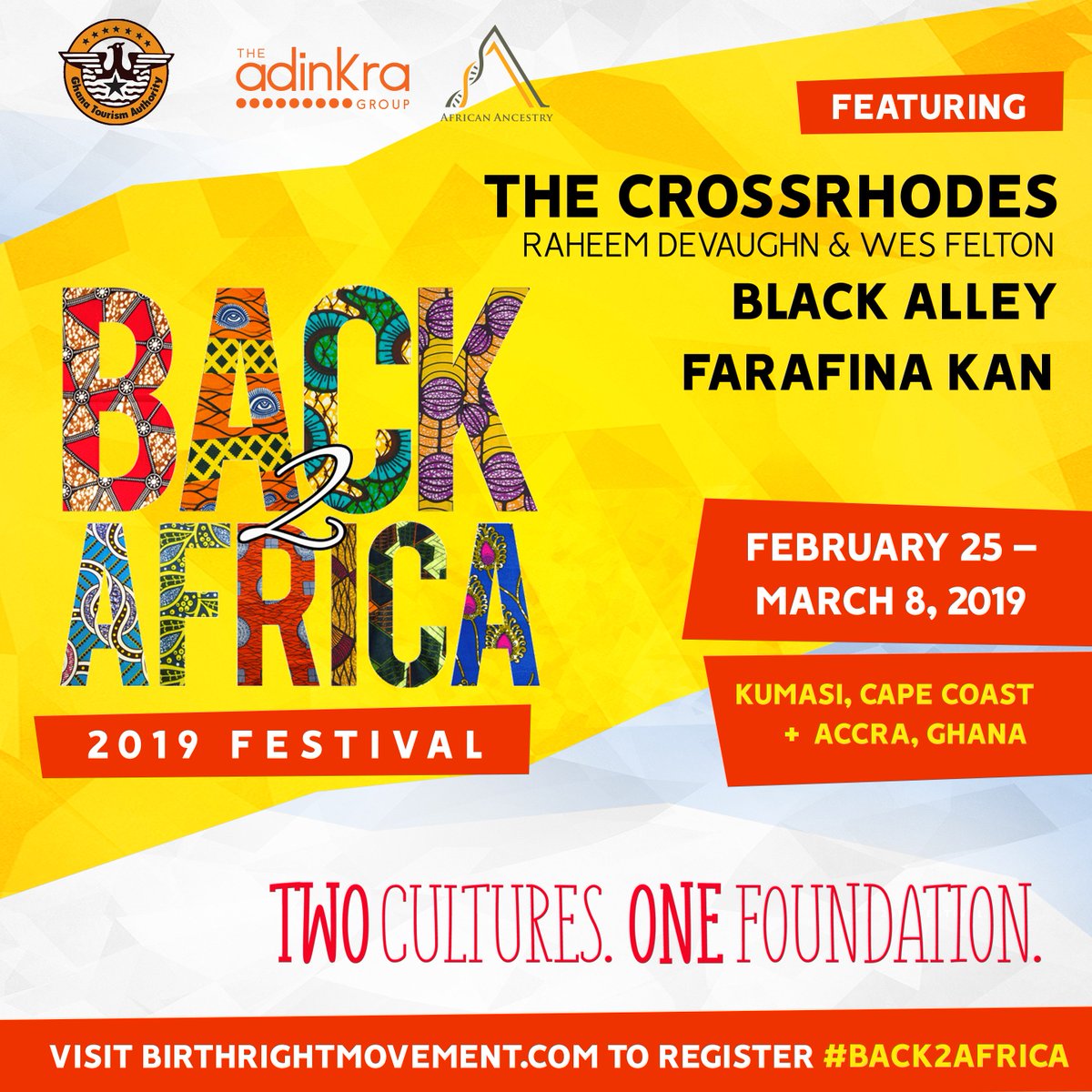 theadinkragroup's tweet photo. 10 days of sun, sand, &amp; sights with @theadinkragroup for the #Back2Africa Festival in Ghana, Feb 2019. #Concerts, #excursions, and #nightlife! $100 off until May 30 | Info &amp; Tickets: https://t.co/u9kqvzctPc 

#Back2Africa #Back2Africa2019 #DCtoGhana #Music #Tourism #Education https://t.co/WXZCPXO4dg