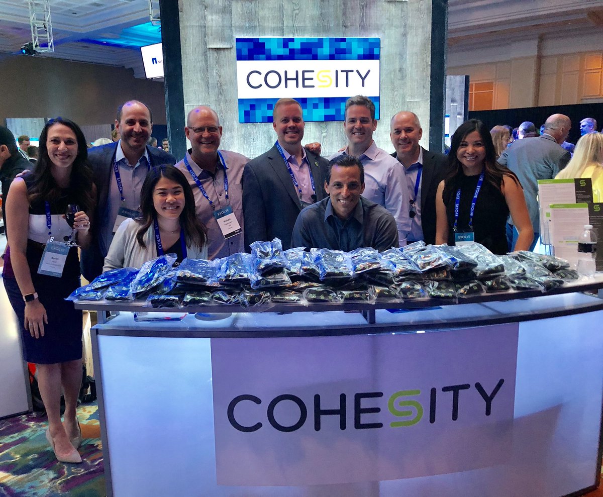 alyseokumura's tweet image. Come stop by and get your @Cohesity @trace3 socks and meet this awesome team! #Trace3Evolve #CohesityEvents @cbcortes @joeyt49