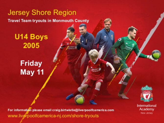 LFCIANJSR's tweet photo. Calling all 2005 Boys!
ITS NOT TOO LATE!!!
Liverpool FCIA has one more tryout left for our players born in 2012-2005. To register and to learn more please go to  https://t.co/1Tdd6P23qA #soccertryouts #soccer #monmouthcounty #middlessexcounty  #travelsoccer #nj https://t.co/mU0xRSvH4P