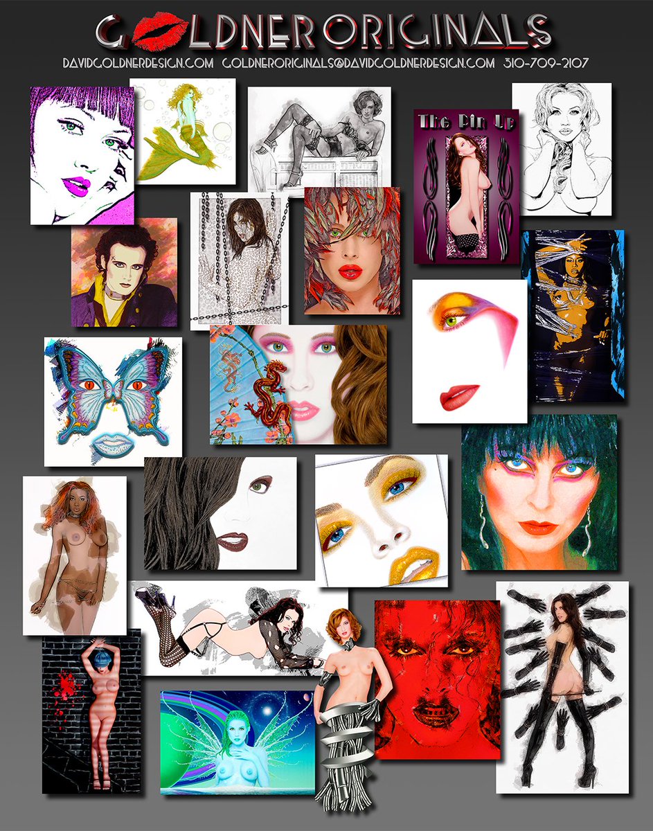 GoldnerOriginal's tweet photo. ***EROTIC, POP &amp; ABSTRACT GICLEE PRINTS***
OVER 350 BEAUTIFUL ORIGINAL IMAGES, MULTIMEDIA ARTWORK BY LOS ANGELES ARTIST @DavidGoldner **SIGNED GICLEE PRINTS**  @ https://t.co/shkODMAZhq    40X Giclee Prints.  Signed, Gallery Wrapped, Custom Printed to your order. #PleaseTAKEaLOOK https://t.co/Rbimf6poxm