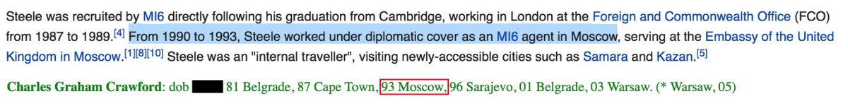 CRAWFORD can also speak Russian, and may have been posted to Moscow during CHRISTOPHER STEELE’s final year there (1993). Does Crawford personally know STEELE? Because he definitely knows & works with MIFSUD. That’s yet another coincidence