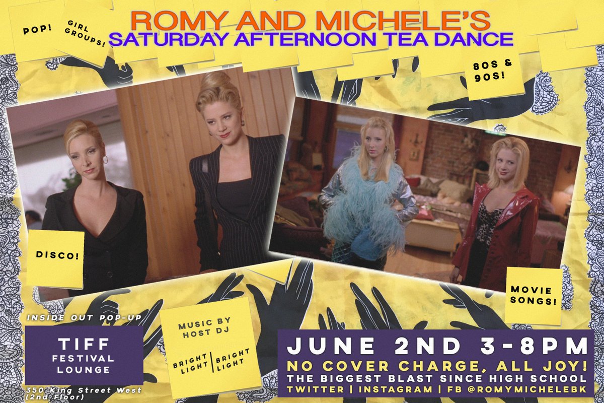 brightlightx2's tweet photo. Oh hey #TORONTO. I'm a panel judge at this year's @InsideOutTO festival and I'm doing a POP UP @romymichelebk PARTY on June 2nd! It's FREE and I'd love for you to come. I'm so excited to be back in your gorgeous city for such a fabulous occasion <3 #insideoutTO #romyandmichele https://t.co/yi2Zbu3mCe