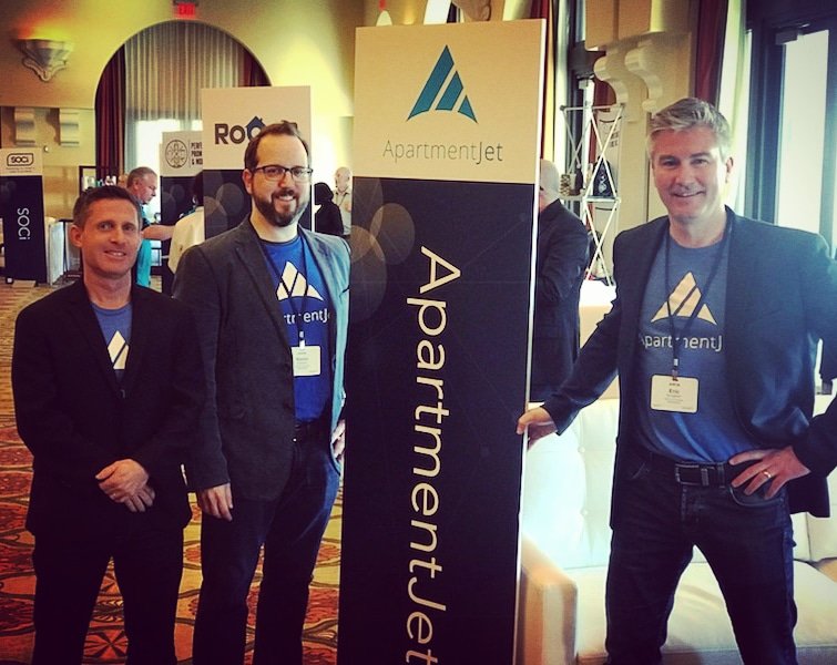 Our co-founders are hanging out at #AIM18 as we celebrate ApartmentJet's first birthday. #ApartmentJetTurns1 #multifamily