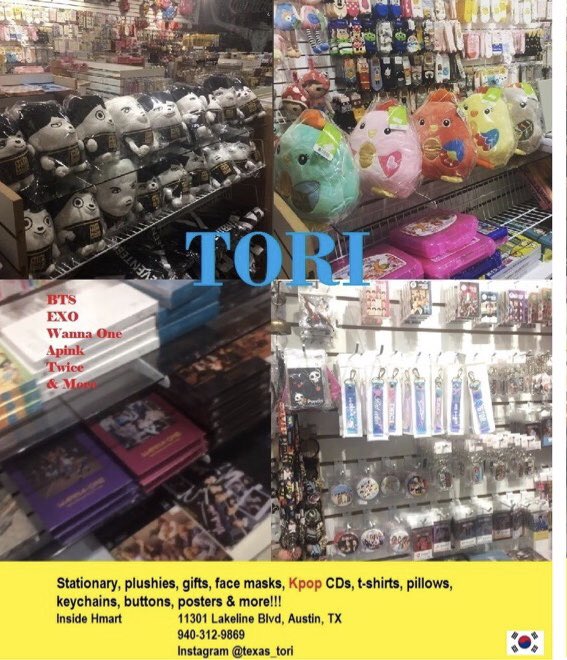 Sabrina Butter On Twitter Hey Austin Support Your Local Kpop Store Go Check Out Tori In Hmart Near Lakelinemall For All Your Kpop Stationary Gift Needs Plushies Bts Exo Wannaone Vixx