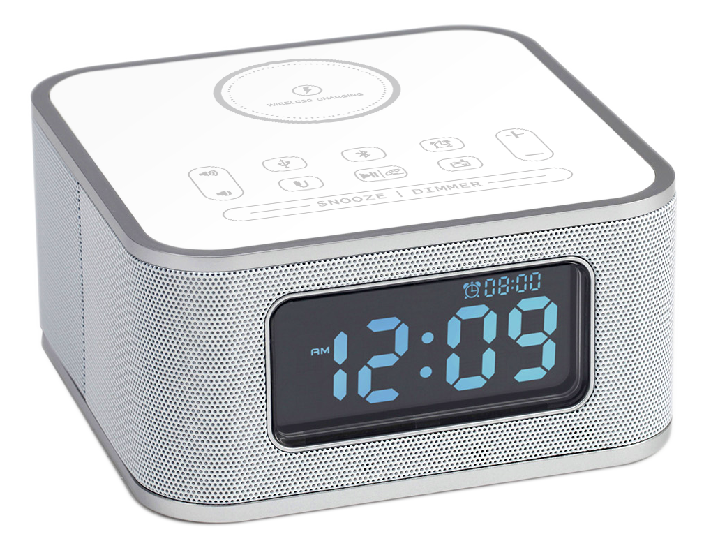 Homtime_CN's tweet photo. #homtime  / Wireless Charging Bluetooth Clock Radio Speaker for hotel and retail .  Black and white for your choice. https://t.co/aS7WWNcooB