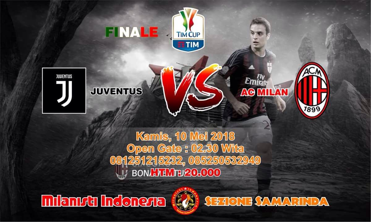 MI_SezSamarinda's tweet photo. Nobar final Copa Italia dini hari ini antara jupe vs @acmilan  venue lobby hotel grand Victoria jln s.parman dpn mall Lembuswana open gate 02.30 WITA ramaikan guys https://t.co/5idtdoay2c