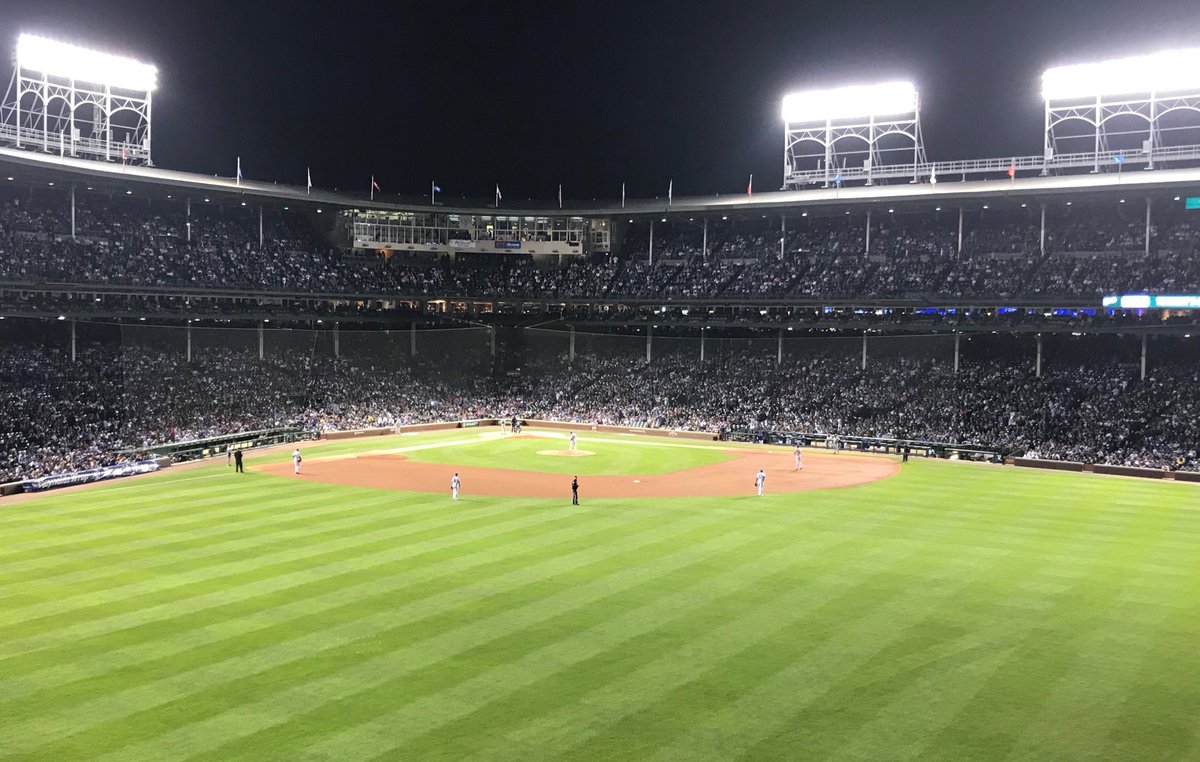 Wrigley Field, clear skies, low 70’s with a gentle breeze. Teacher Appreciation Night at the old ball game!