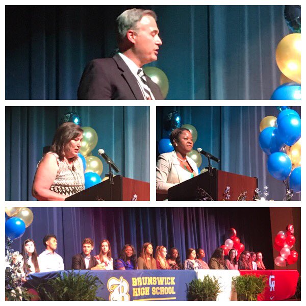 GA and BHS students signing their commitment to be our future educators!  How exciting!!
Dr.  Cole superintendent , Cathy Pittman former Georgia Teacher of the Year and Senetra Haywood CTAE Director. Special thanks to Pam Grinner,  as well!!!
@glynnschools