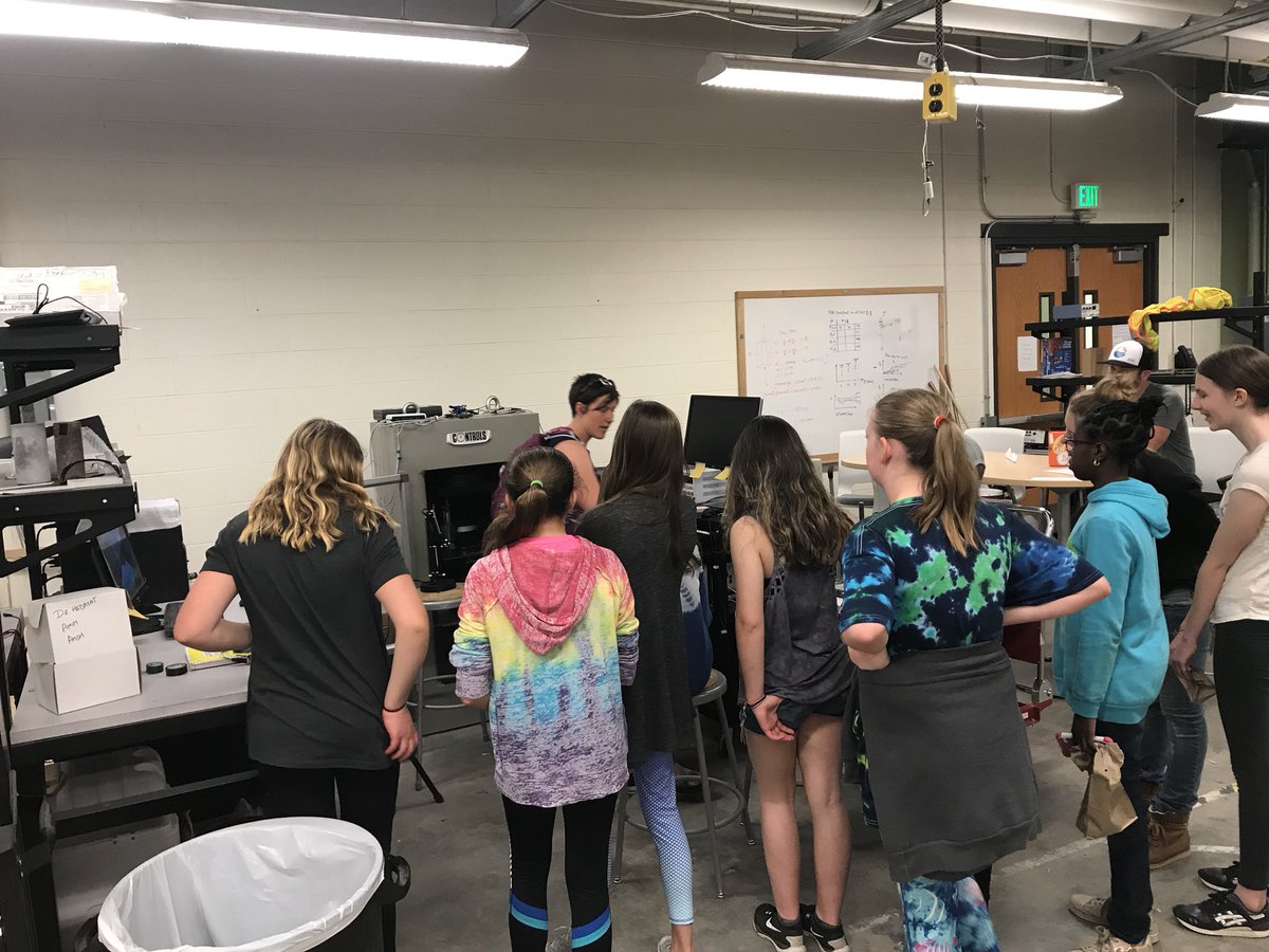 MsElrath's tweet photo. Awesome day exploring Colorado School of Mines with SMS girls who are interested in STEM! Heard from admissions and some rad ladies doing awesome, inspiring research! Thanks @emilou713 for all the planning! #visitmines #smsgoodvibes @MinesAdmissions https://t.co/mwOWSwzxv9