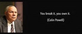SkeeterBombay's tweet photo. Trump, no student of history, is apparently unaware of Colin Powell’s “Pottery Barn” rule when it comes to international relations. Trump broke #JCPOA. He alone owns the consequences. #IRAN #DoomedToRepeatHistory #EgoOverAllies #Inners #Maddow #AMJoy @Lawrence @NicolleDWallace https://t.co/JvUH8Ap74w