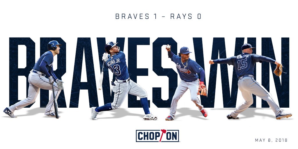 Braves WIN! 

Final: #Braves 1, Rays 0.

#ChopOn