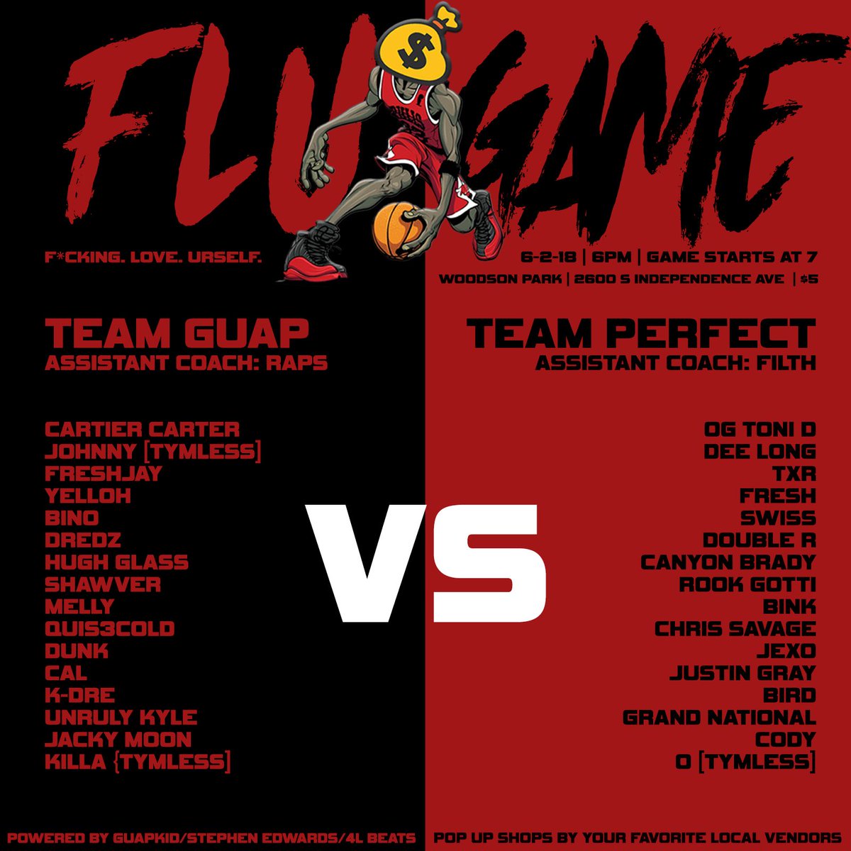 SAUCEMEUPGQ's tweet photo. THE F.L.U. (F*cking Love Urself) GAME! Self Love and Positive Reflection Always ❤️ RT &amp; QUOTE WHO YOU THINK IS GONNA WIN!!! #TeamGUAP or #TeamPerfect ?? 🔥💵🏀🤘🏾⚡️ #GUAPFEST23 #GUAPKID https://t.co/NB7yBANpe0