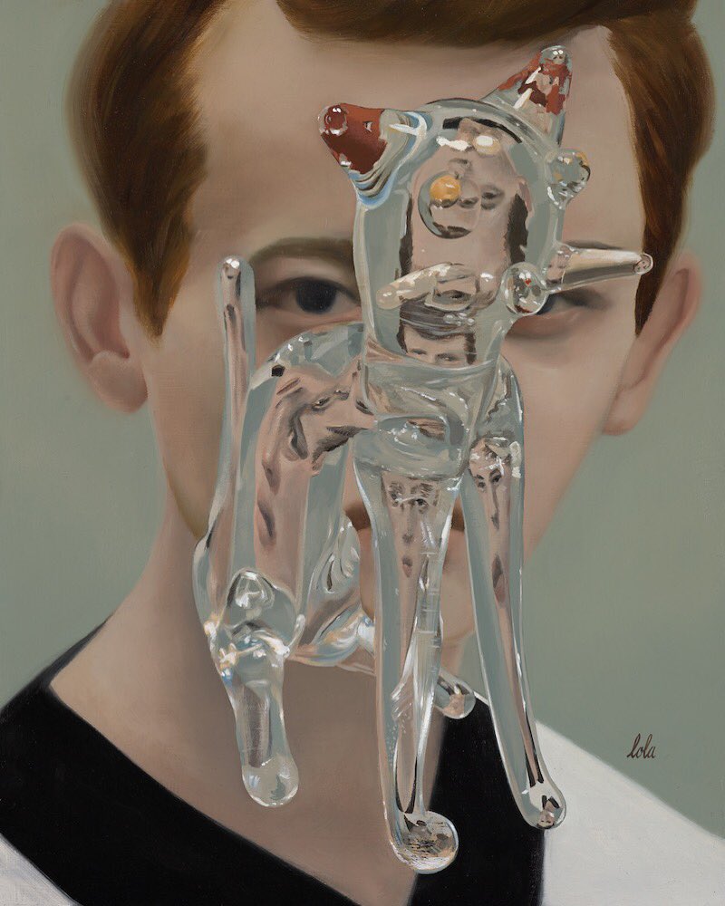 lolagil's tweet photo. “See you” Oil and Acrylic on panel showing @CreaturaHouse May 10th https://t.co/XqqaGWKf5m