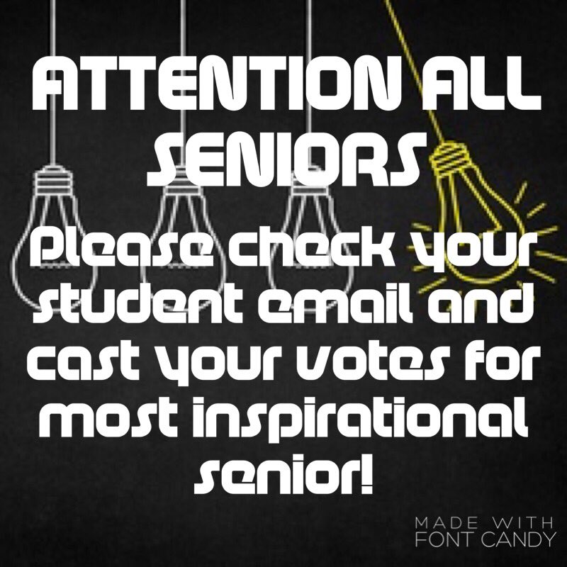 WHO DO YOU THINK IS THE MOST INSPIRATIONAL SENIOR?? CAST YOUR VOTE NOW!!