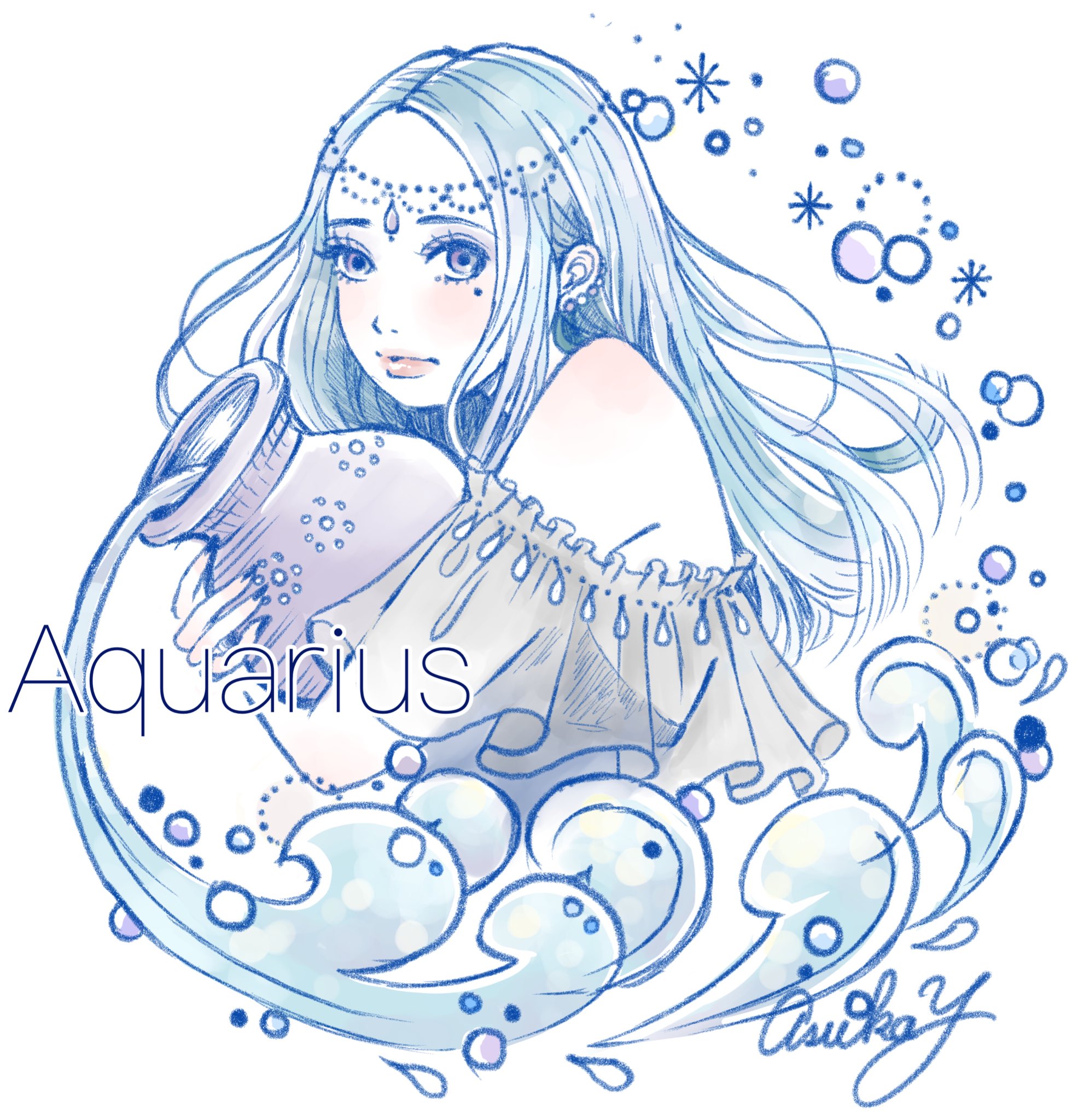 ヨコオアスカ イラストレーター 星座イラストに たくさんのいいね Rtありがとうございました Twitter